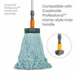 Coastwide Professional™ Looped-End Wet Mop Head, Medium, Recycled PET/Cotton Blend, 5" Headband, Blue (CW57753) -Febreze shop unnamed file 1000