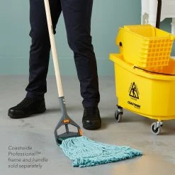 Coastwide Professional™ Looped-End Wet Mop Head, Medium, Recycled PET/Cotton Blend, 5" Headband, Blue (CW57753) -Febreze shop unnamed file 1002