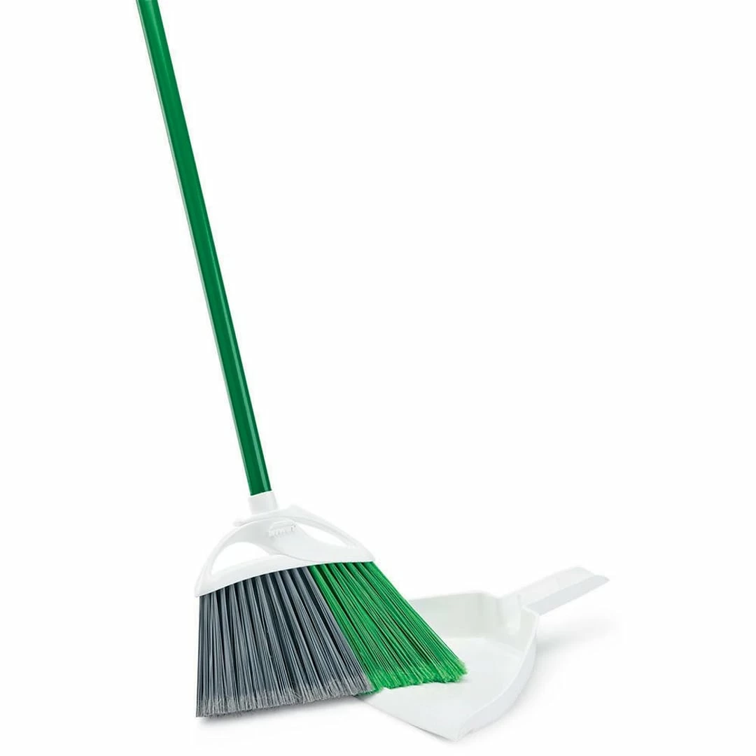 Libman Precision Angle Broom With Dust Pan Set, 4 Sets/Carton (206) 3 Libman Precision Angle Broom With Dust Pan Set, 4 Sets/Carton (206)
