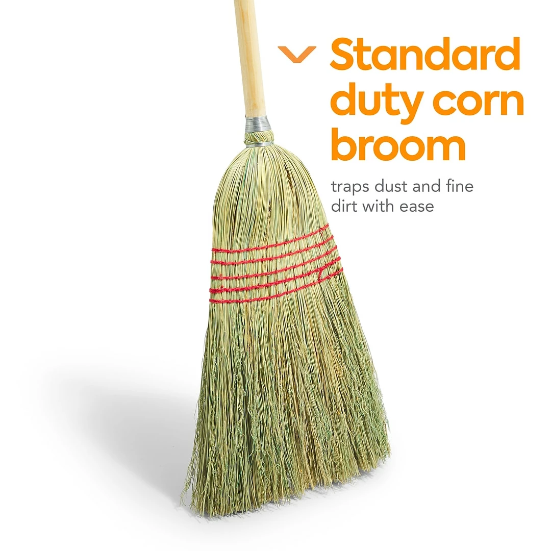 Coastwide Professional™ 10" Standard Corn Broom, Natural (CW57732) 4 Coastwide Professional™ 10" Standard Corn Broom, Natural (CW57732) - Image 2