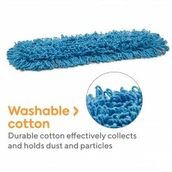 Coastwide Professional™ Looped-End Dust Mop Head, Cotton, 24" X 5", Blue (CW56759) 9 Coastwide Professional™ Looped-End Dust Mop Head, Cotton, 24" X 5", Blue (CW56759) -Febreze shop unnamed file 1098