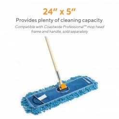 Coastwide Professional™ Looped-End Dust Mop Head, Cotton, 24" X 5", Blue (CW56759) 10 Coastwide Professional™ Looped-End Dust Mop Head, Cotton, 24" X 5", Blue (CW56759) -Febreze shop unnamed file 1099
