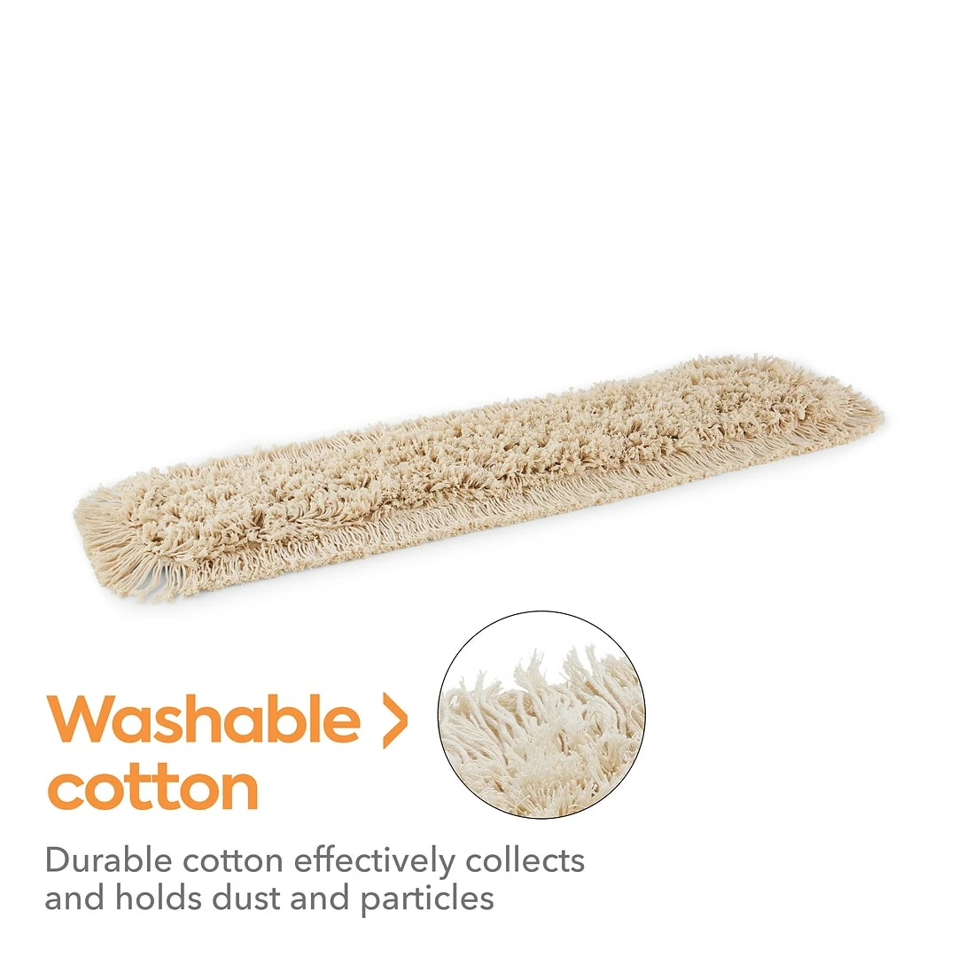 Coastwide Professional™ Cut-End Dust Mop Head, Cotton, 36" X 5", White (CW56754) - Image 3