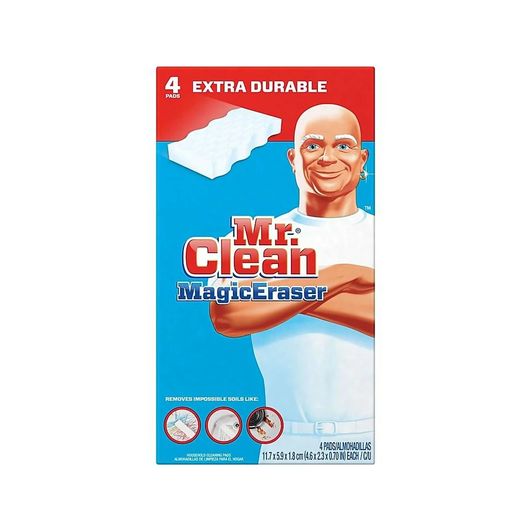 Mr. Clean Magic Eraser Extra Durable, Cleaning Pads With Durafoam, 4 Count (82038) 3 Mr. Clean Magic Eraser Extra Durable, Cleaning Pads With Durafoam, 4 Count (82038)