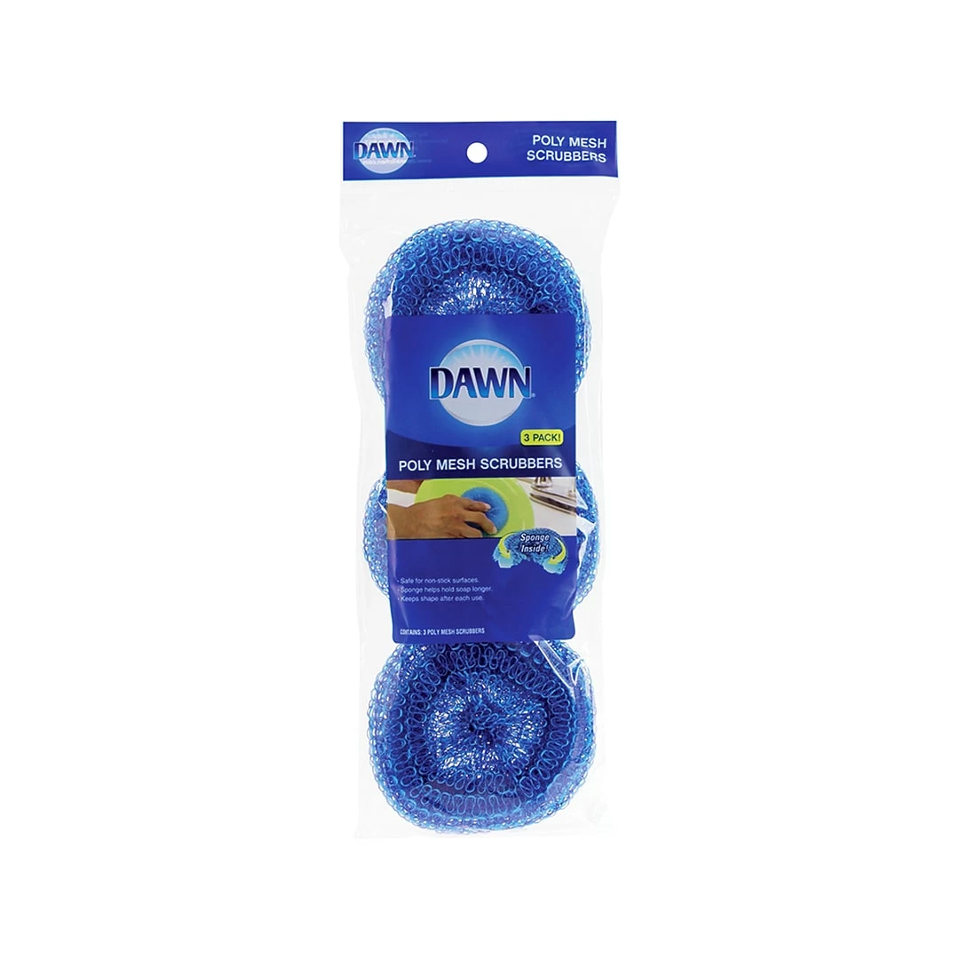 Dawn Blue Sponge Scrubber, 3/Pack (437775) 3 Dawn Blue Sponge Scrubber, 3/Pack (437775)