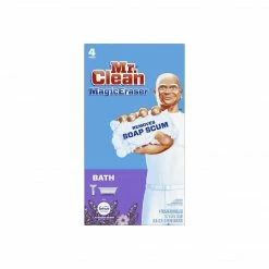 Mr. Clean Magic Eraser Bath White Scouring Pad, Lavender Scent, 4/Pack (51099)