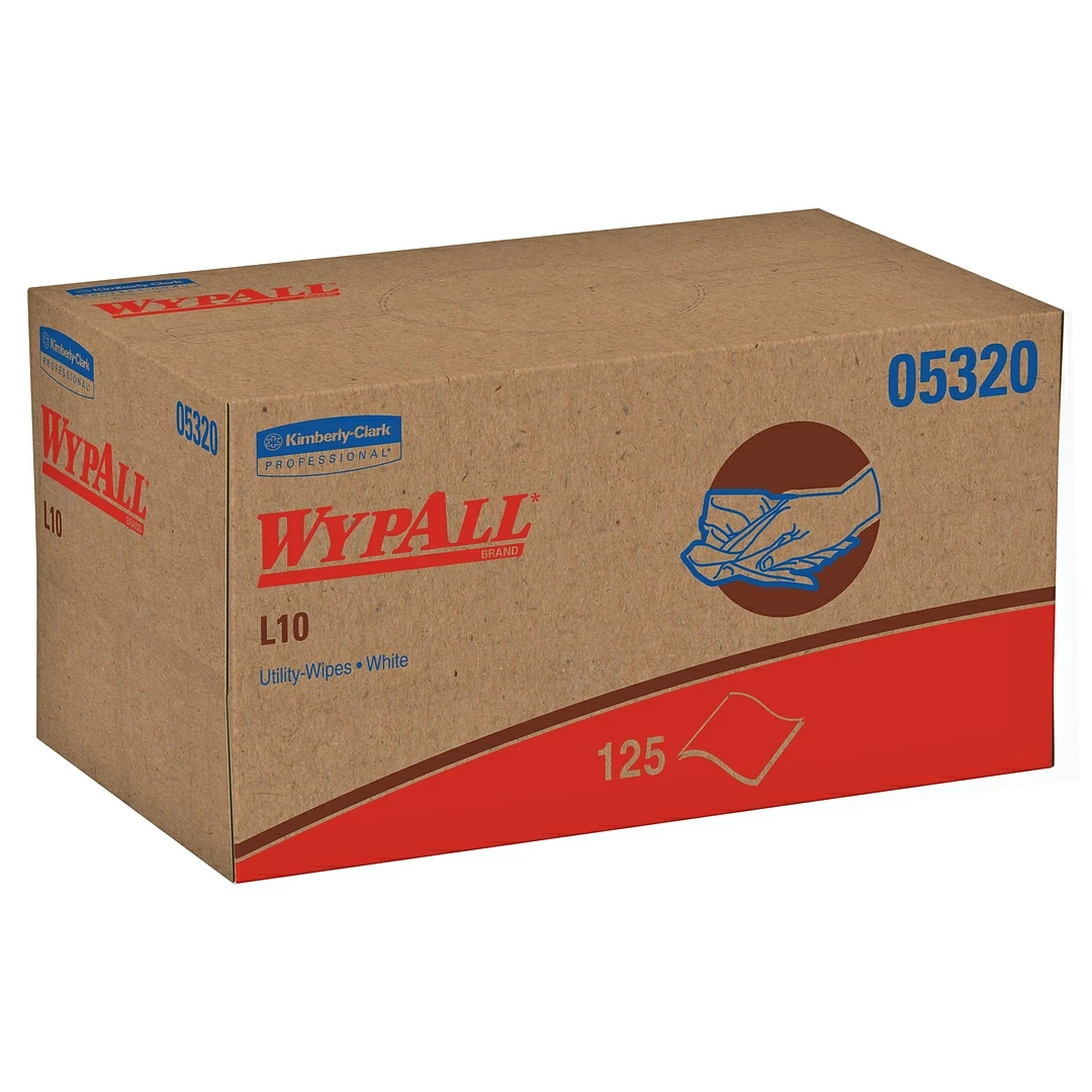 WypAll L10 Paper Wipers, White, 125/Box (05320) 3 WypAll L10 Paper Wipers, White, 125/Box (05320)