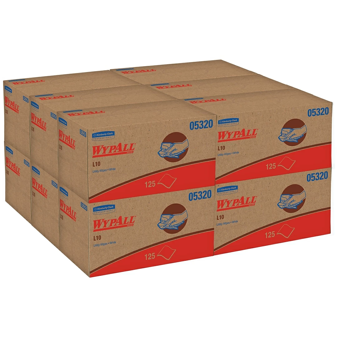 WypAll L10 Paper Wipers, White, 125/Box (05320) 6 WypAll L10 Paper Wipers, White, 125/Box (05320) - Image 4