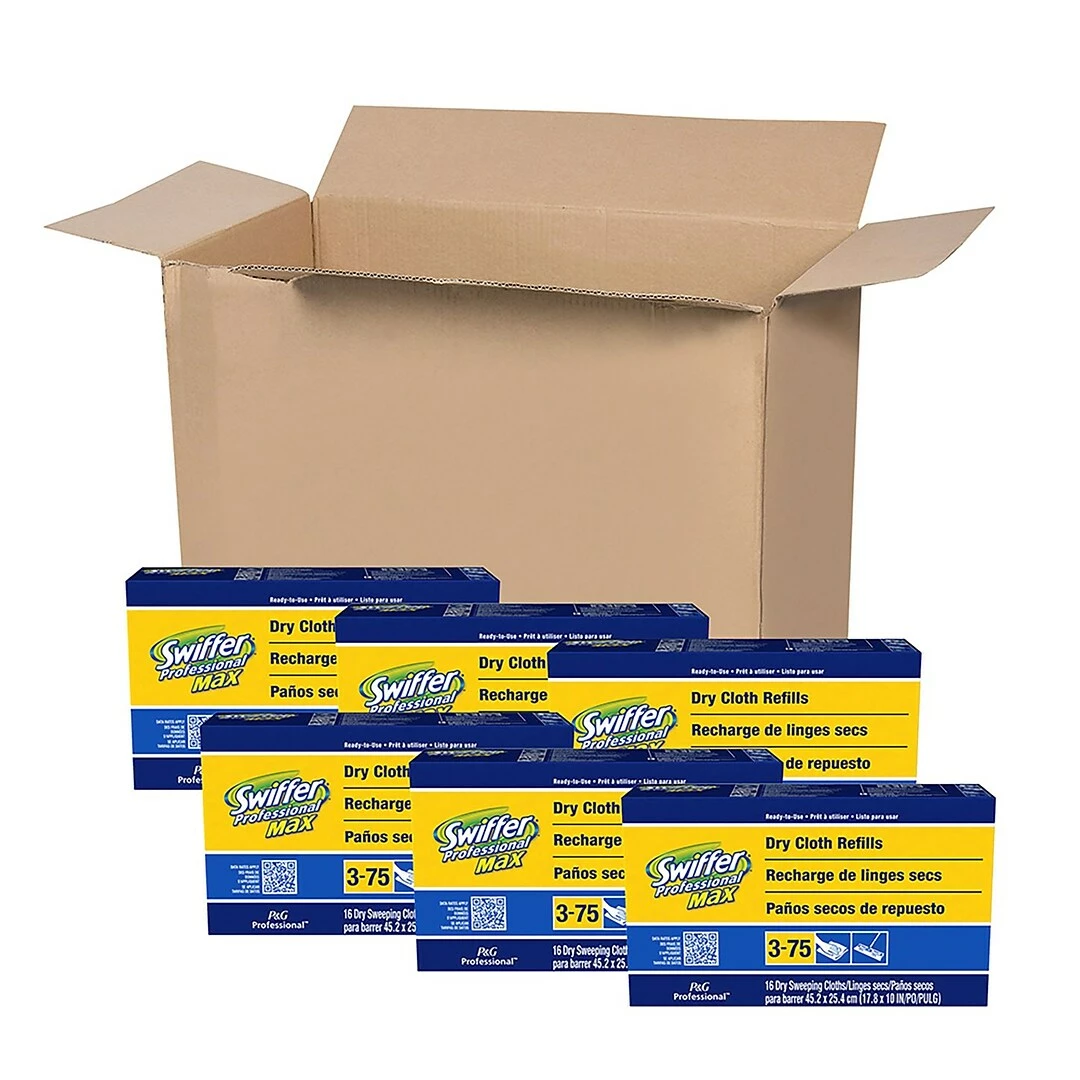 Swiffer Professional Max Cotton Dry Cloths, White, 96/Carton (37109) - Image 2