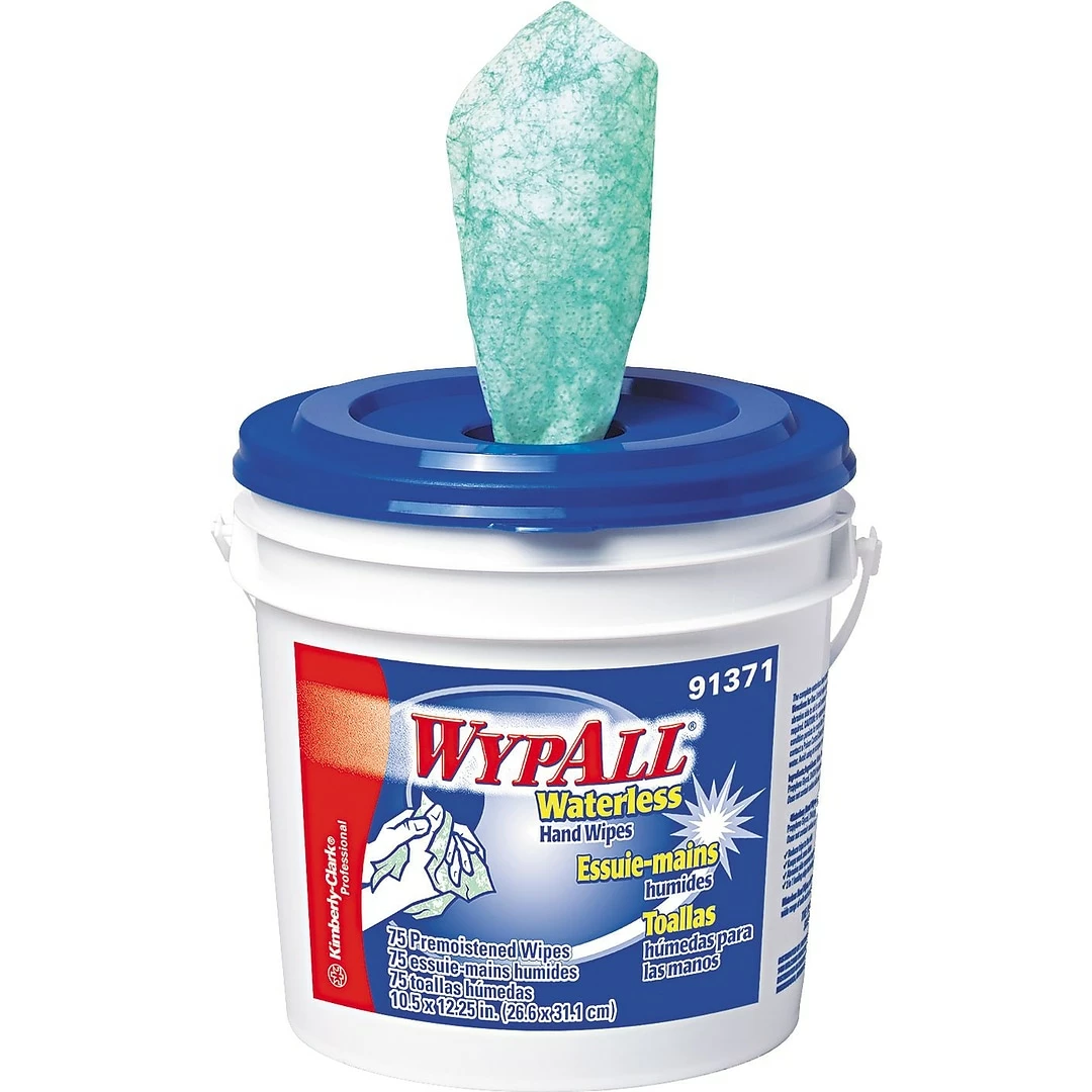 Wypall Waterless Hand Wipes, Citrus Fragrance, 75 Wipes/Bucket (91371EA) 4 Wypall Waterless Hand Wipes, Citrus Fragrance, 75 Wipes/Bucket (91371EA) - Image 2