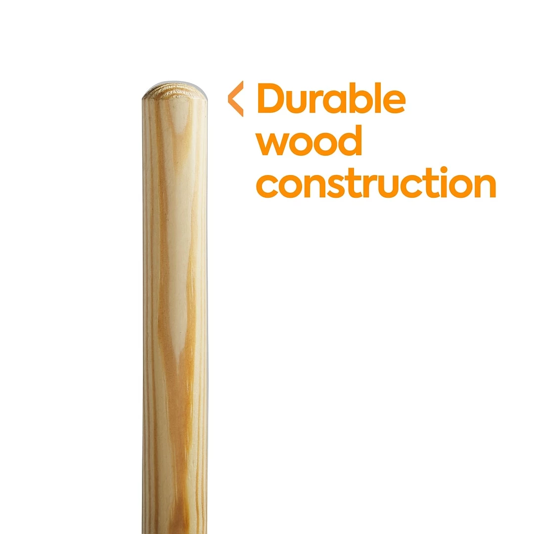 Coastwide Professional™ 60" Wood Push Broom Handle, Threaded Metal Tip (CW57741) 5 Coastwide Professional™ 60" Wood Push Broom Handle, Threaded Metal Tip (CW57741) - Image 3