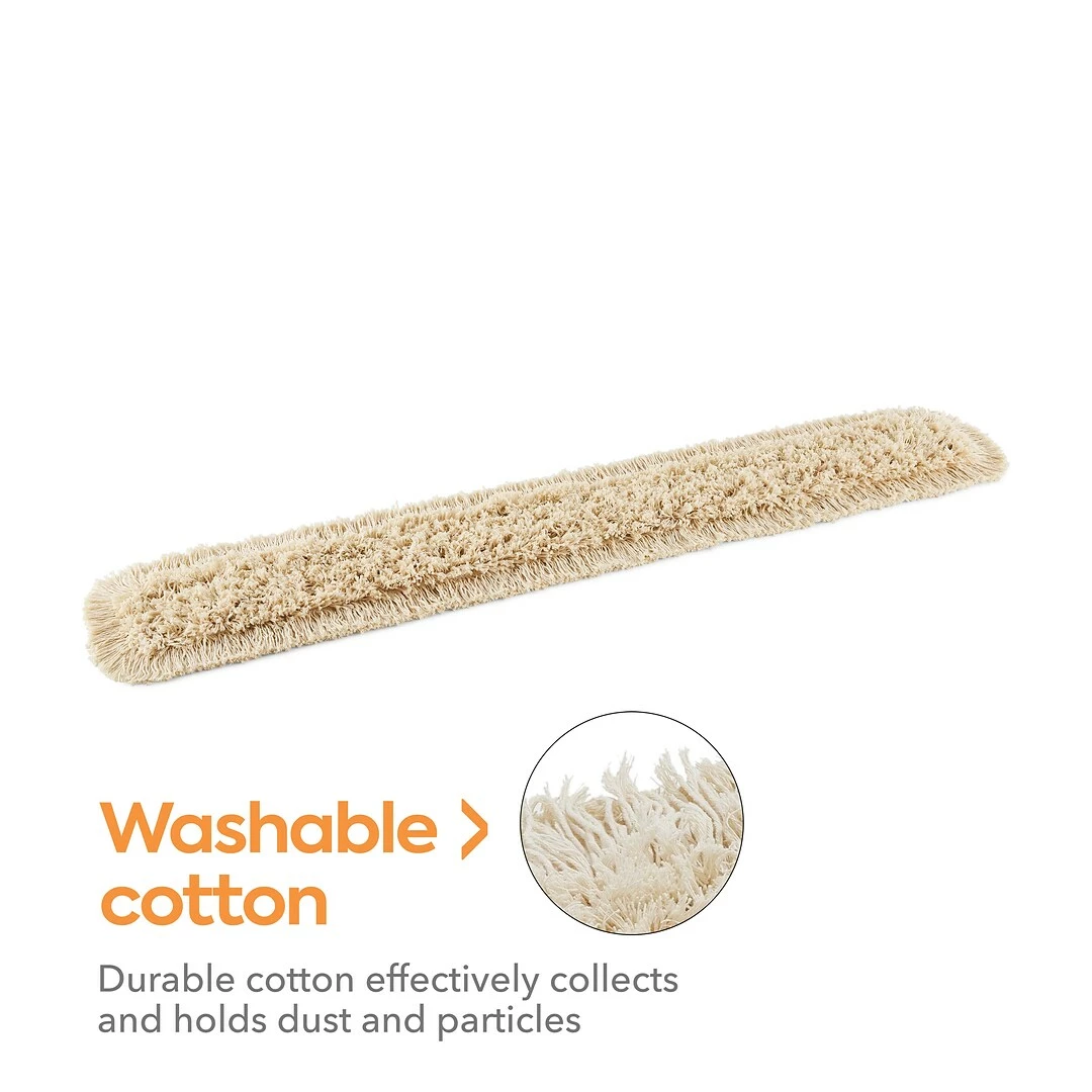 Coastwide Professional™ Cut-End Dust Mop Head, Cotton, 60" X 5", White (CW56756) 5 Coastwide Professional™ Cut-End Dust Mop Head, Cotton, 60" X 5", White (CW56756) - Image 3