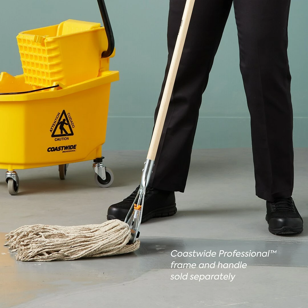 Coastwide Professional™ Cut-End Wet Mop Head, #20, Cotton, 1" Headband, White (CW57743) - Image 5