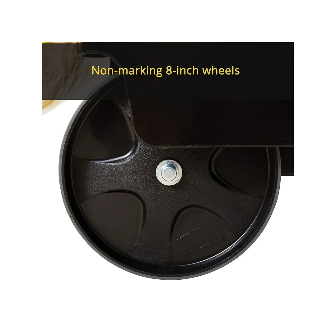 Rubbermaid Janitorial Cleaning Cart, Black Plastic (FG617388BLA) 10 Rubbermaid Janitorial Cleaning Cart, Black Plastic (FG617388BLA) - Image 8