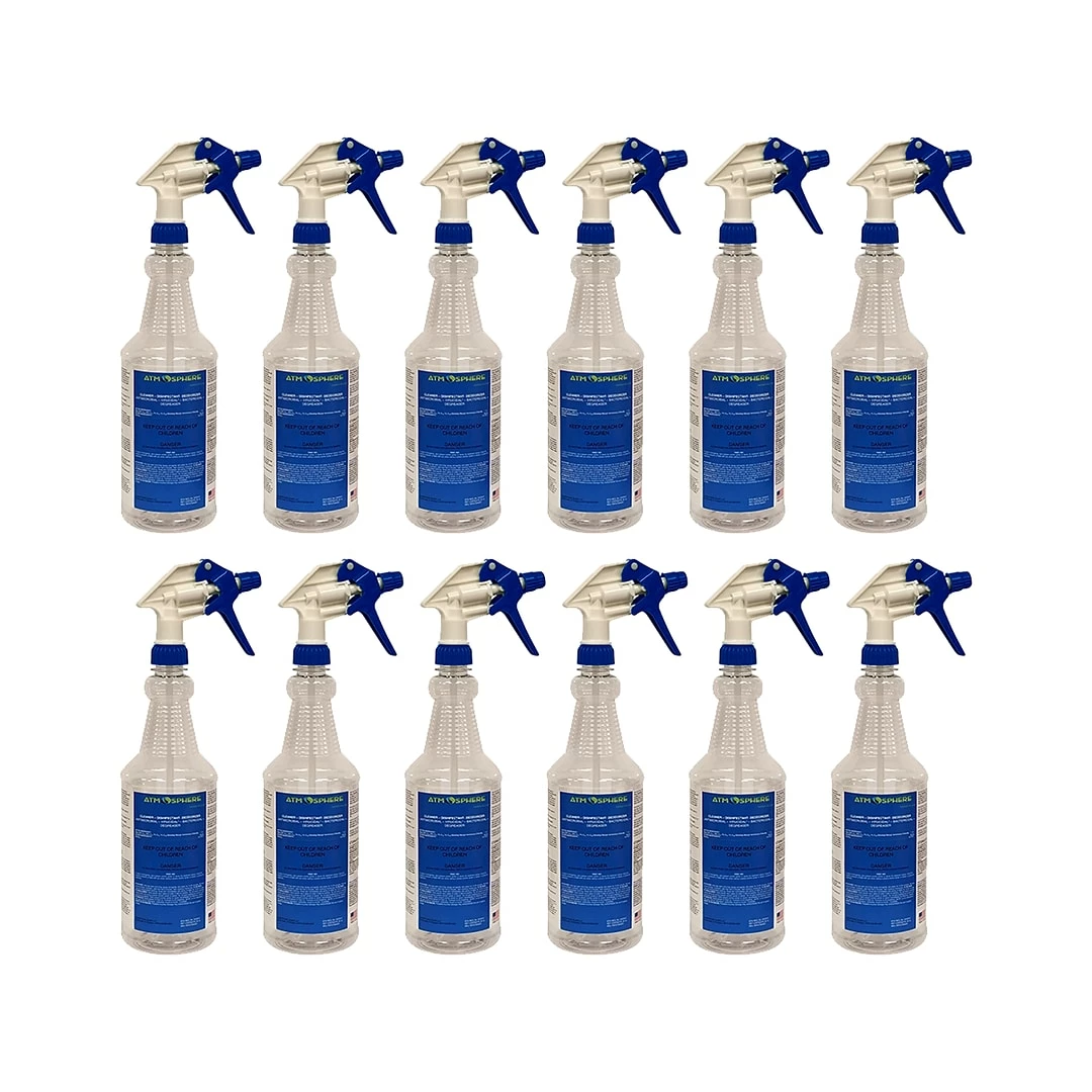 Atmosphere 32 Oz. Spray Bottle, Clear, 12/Carton (B3PATMSB12) 3 Atmosphere 32 Oz. Spray Bottle, Clear, 12/Carton (B3PATMSB12)