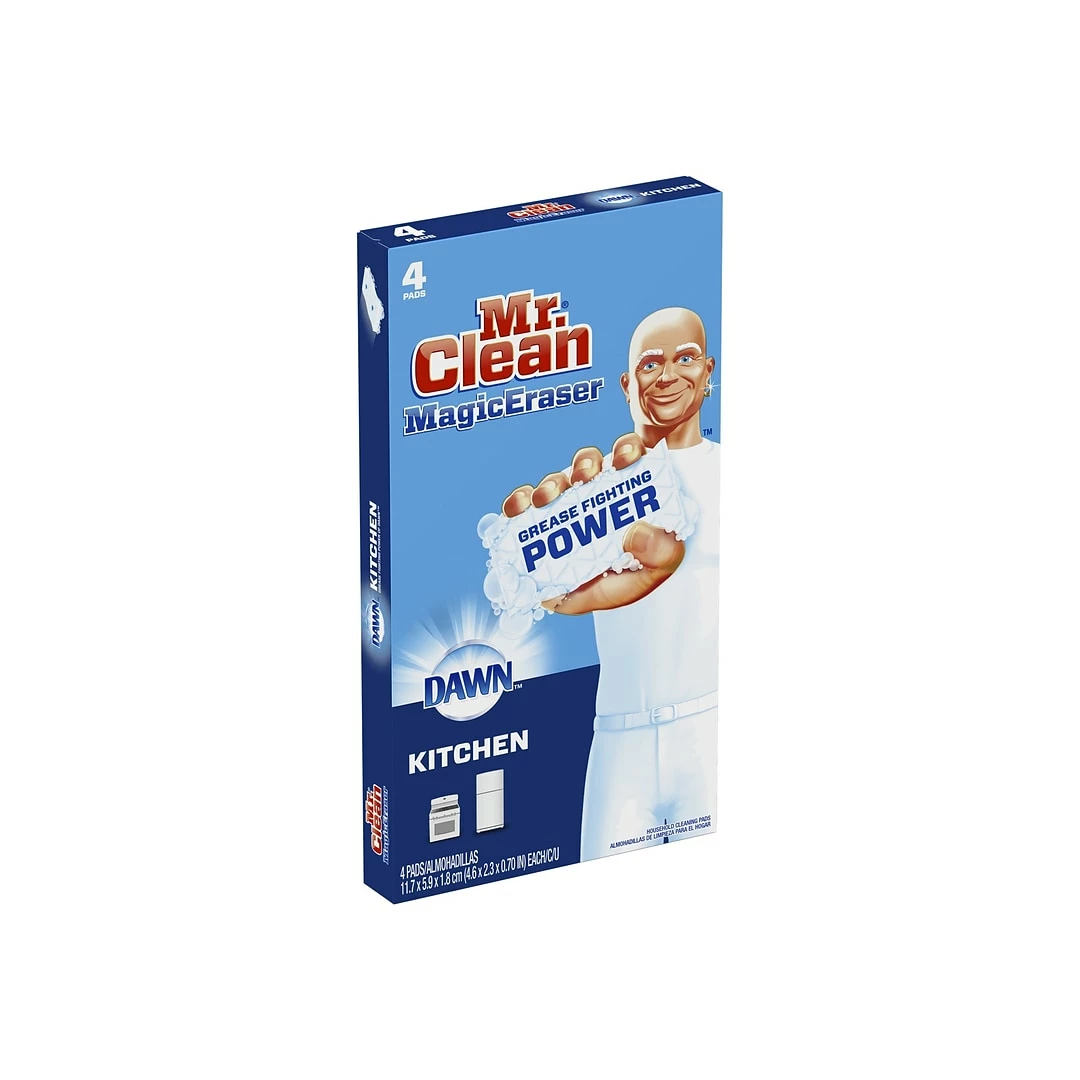 Mr. Clean Magic Eraser Kitchen White Scouring Pad, 4/Pack (51107) 4 Mr. Clean Magic Eraser Kitchen White Scouring Pad, 4/Pack (51107) - Image 2