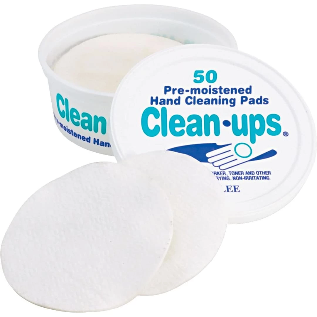 Lee Clean-Ups 3"Dia. Moistened Cleaning Pads, White, 60/Pack (10145) 4 Lee Clean-Ups 3"Dia. Moistened Cleaning Pads, White, 60/Pack (10145) - Image 2