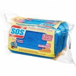 S.O.S. S.O.S® All Surface Scrubber Sponge, 3 Sponges/Pack, 8 Packs/Case (91028) -Febreze shop unnamed file 1559