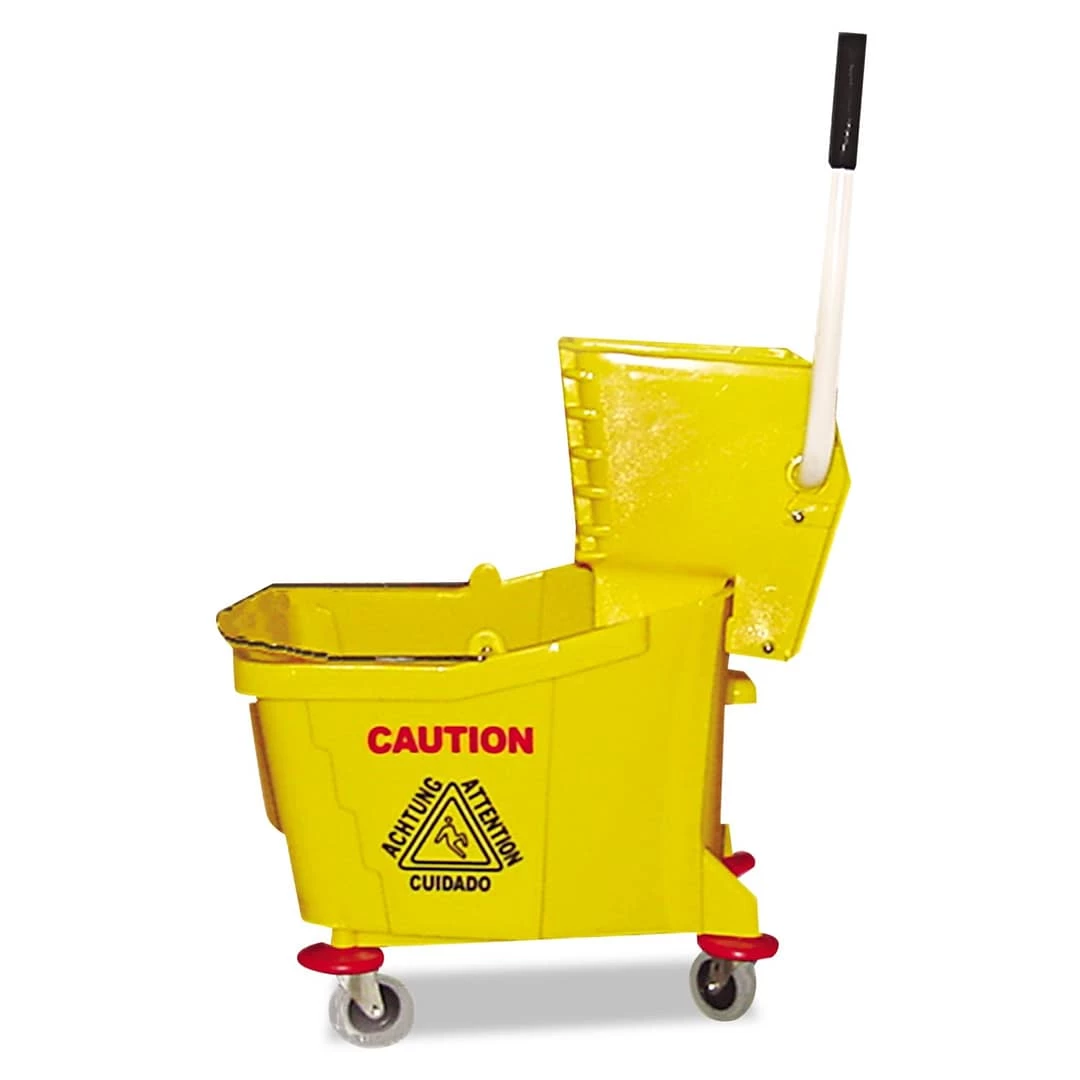Magnolia Brush Magnolia Yellow Plastic Mop Bucket With Wringer, 35 Qt. - Image 2