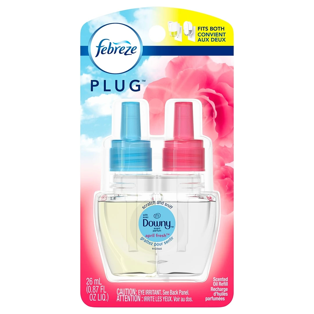Febreze Plug Air Freshener Scented Oil Refill, Downy April Fresh Scent, 0.87 Oz. (74908) 3 Febreze Plug Air Freshener Scented Oil Refill, Downy April Fresh Scent, 0.87 Oz. (74908)