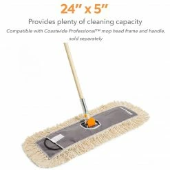 Coastwide Professional™ Cut-End Dust Mop Head, Cotton, 24" X 5", White (CW56753) -Febreze shop unnamed file 1603