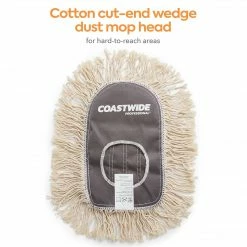Coastwide Professional™ Cut-End Wedge Dust Mop Head, Cotton, White (CW56762)