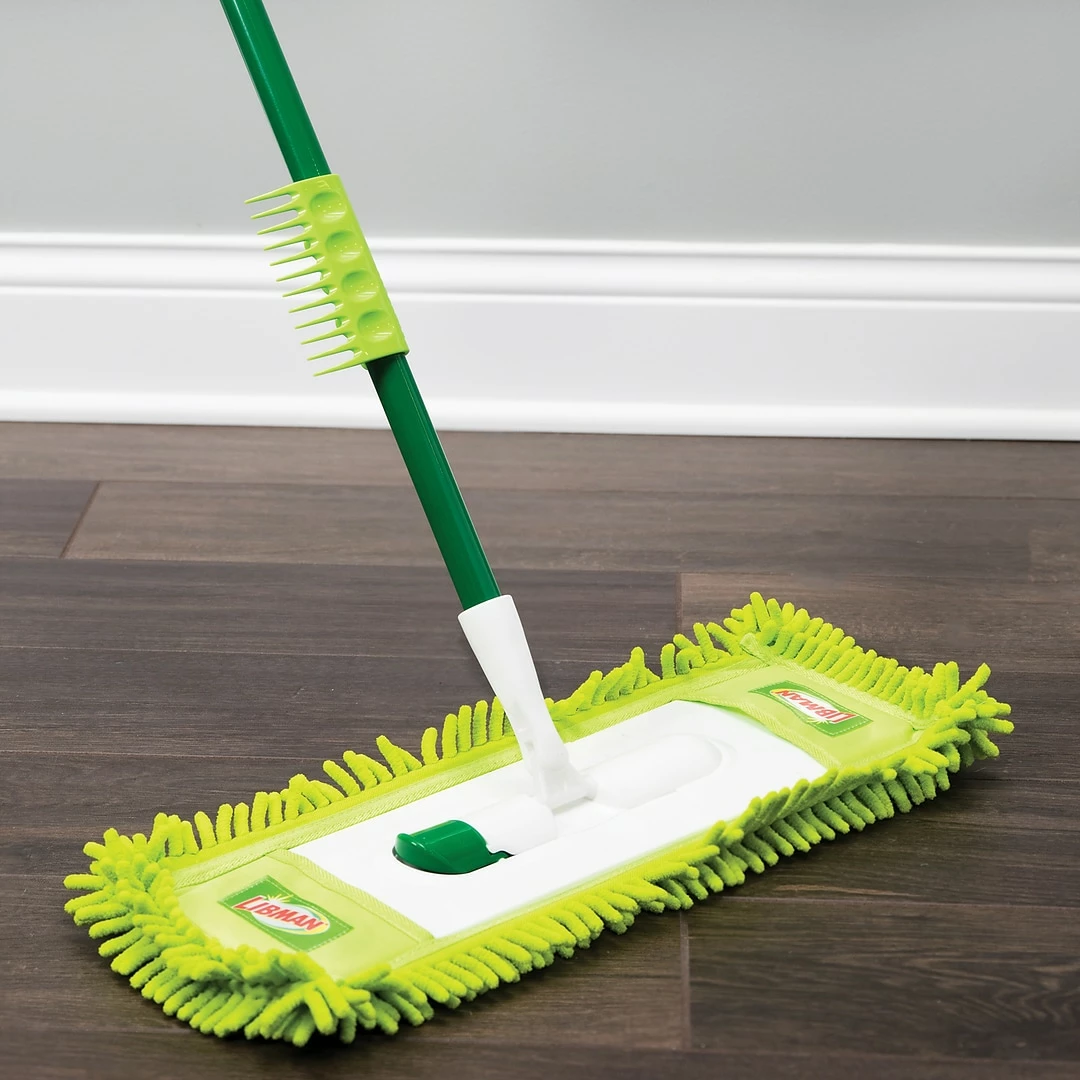 Libman Commercial Microfiber Fingers Dust Mop, Yellow & Green, 6/Carton (195) - Image 2