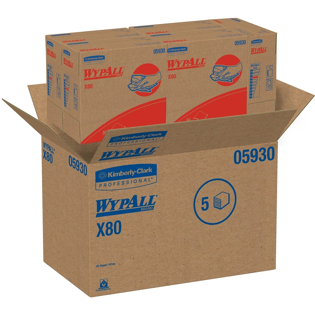 WYPALL X80 Shop Towel Replacement Wiper, Red, POP-UP Box, 9-1/10"x16-4/5", 80/Box, 5 Box/Carton 6 WYPALL X80 Shop Towel Replacement Wiper, Red, POP-UP Box, 9-1/10"x16-4/5", 80/Box, 5 Box/Carton - Image 4