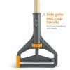Coastwide Professional™ 60" Side Gate Wood Wet Mop Handle, Plastic Head (CW58009)