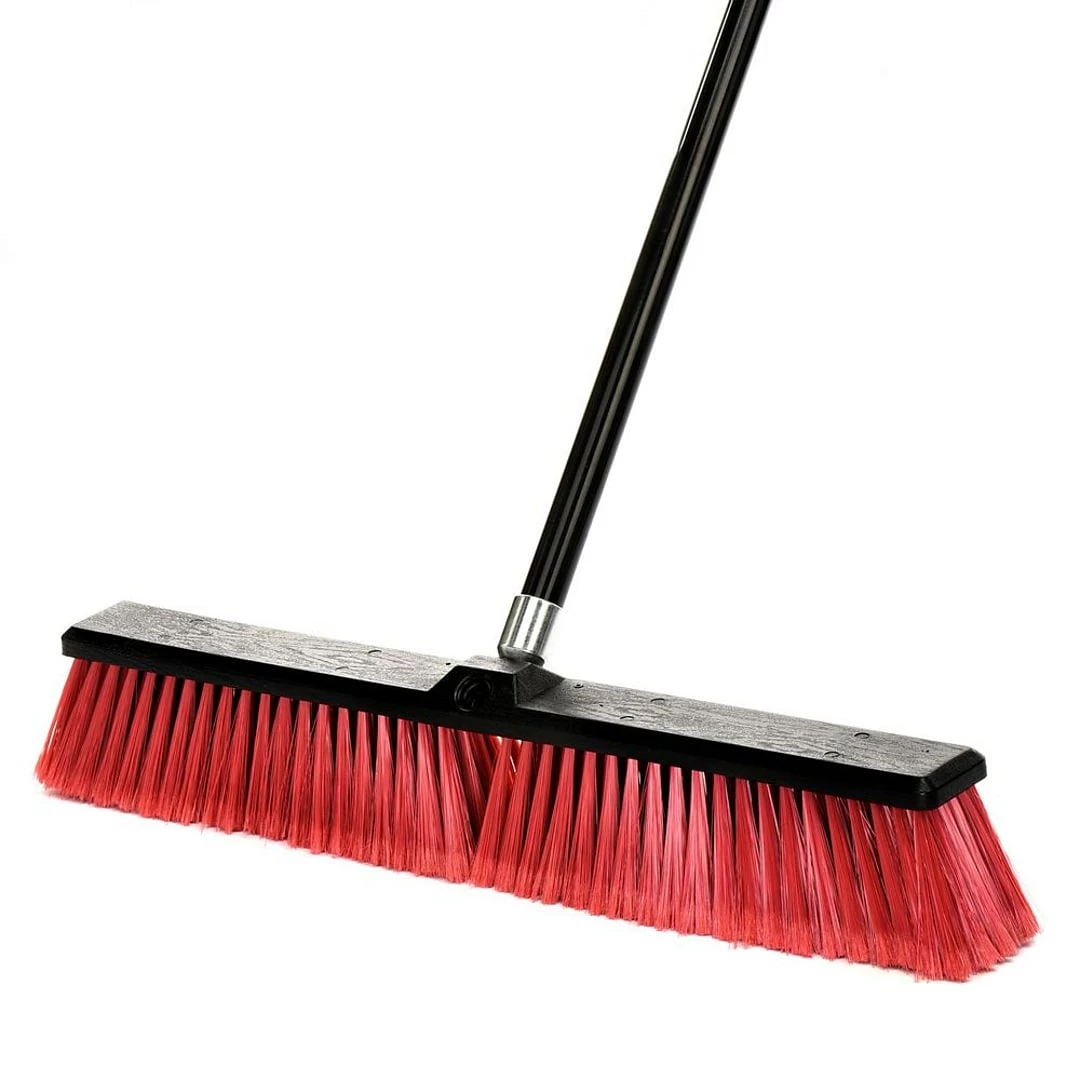 Alpine Industries 24" Red Smooth Surface Push Broom, (2-Pack) 3 Alpine Industries 24" Red Smooth Surface Push Broom, (2-Pack)
