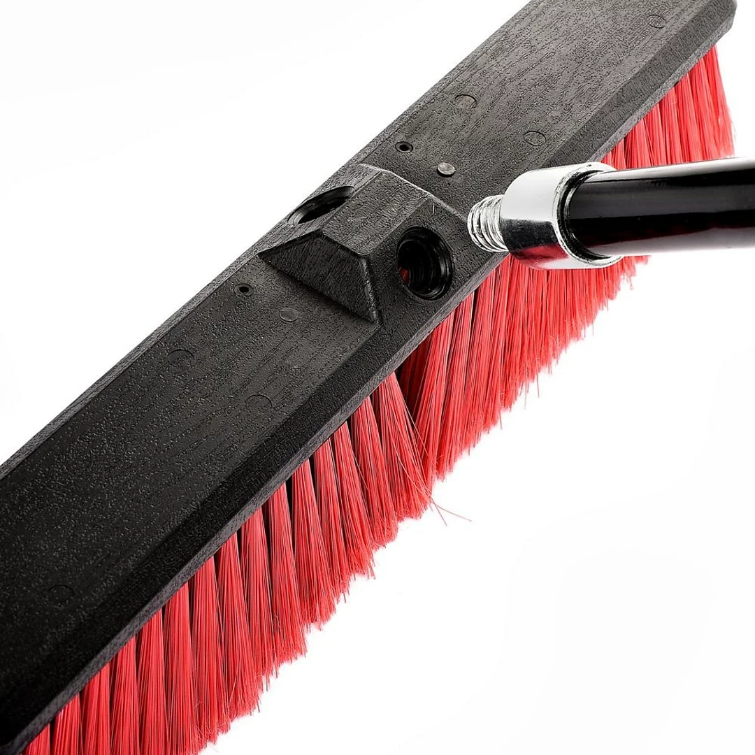 Alpine Industries 24" Red Smooth Surface Push Broom, (2-Pack) 5 Alpine Industries 24" Red Smooth Surface Push Broom, (2-Pack) - Image 3