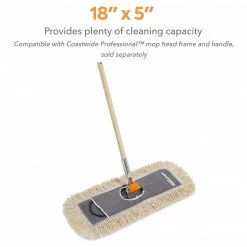 Coastwide Professional™ Cut-End Dust Mop Head, Cotton, 18" X 5", White (CW56752) -Febreze shop unnamed file 1742