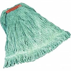 Rubbermaid Super Stitch® Recycled Blend Mops, Large, Green, 1" Headband
