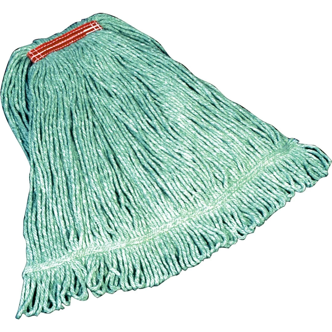 Rubbermaid Super Stitch® Recycled Blend Mops, Large, Green, 1" Headband 3 Rubbermaid Super Stitch® Recycled Blend Mops, Large, Green, 1" Headband