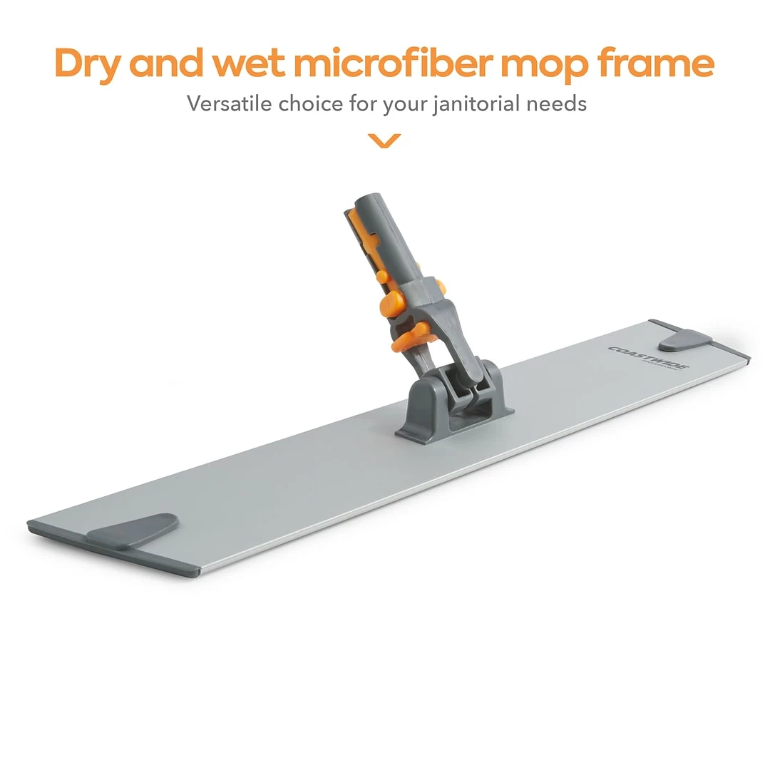 Coastwide Professional™ 15.75" Microfiber Wet Mop Frame, Aluminum (CW58013)