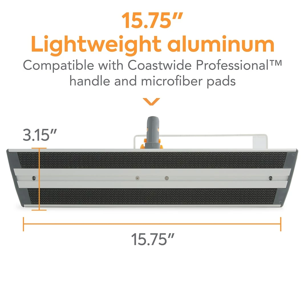 Coastwide Professional™ 15.75" Microfiber Wet Mop Frame, Aluminum (CW58013) - Image 2