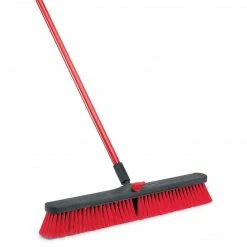 Libman 24” Multi-Surface Push Broom, Steel Handle, 4 Pack (#805)