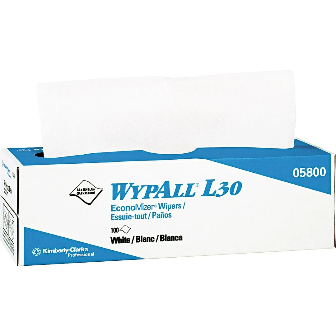 WypAll L30 Nylon Wipers, White, 100/Box (05800) 3 WypAll L30 Nylon Wipers, White, 100/Box (05800)