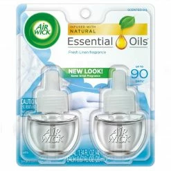 Air Wick Essential Oil Refills, Snuggle Fresh Linen, .67 Oz.. 2/Pack (6233882291)