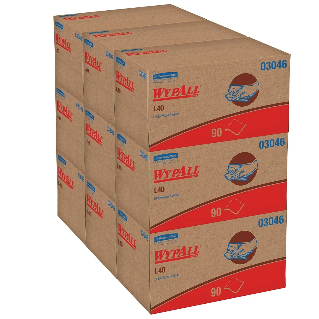 Wypall® L40 Wipers, White, 90 Wipers/Box, 9 Boxes/Carton 6 Wypall® L40 Wipers, White, 90 Wipers/Box, 9 Boxes/Carton - Image 4
