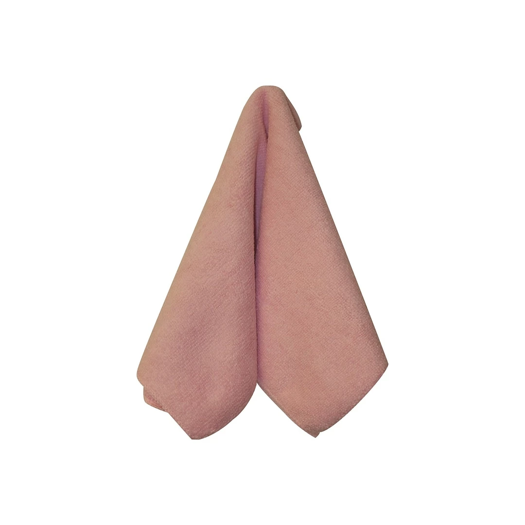 Impact Premium Weight Microfiber Dry Cloths, Pink, 12/Pack (LFK400)