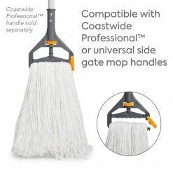 Coastwide Professional™ Cut-End Wet Mop Head, #24, Rayon, 1" Headband, White (CW57746) 10 Coastwide Professional™ Cut-End Wet Mop Head, #24, Rayon, 1" Headband, White (CW57746) -Febreze shop unnamed file 1994