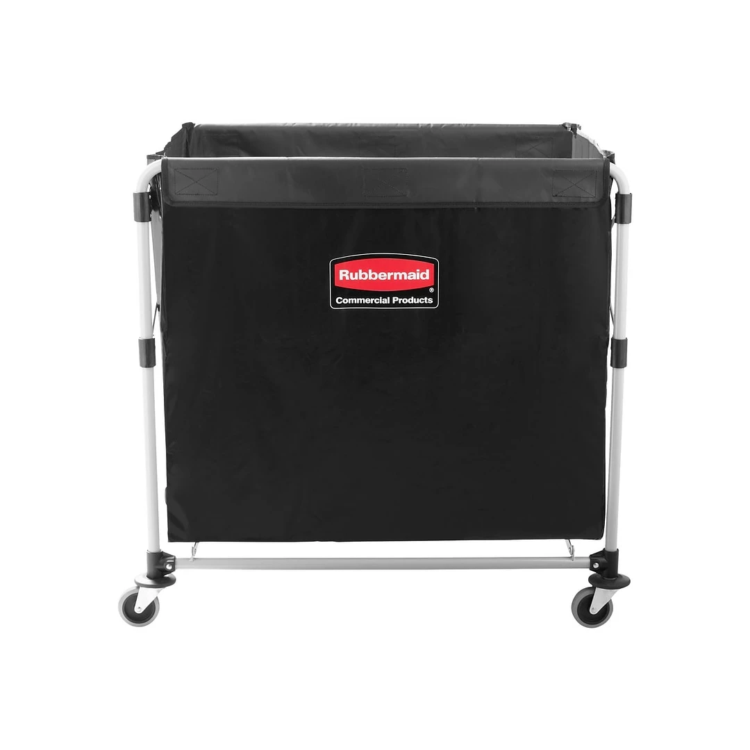 Rubbermaid Commercial Products Executive Series Waste Management Waste Cart, Black Vinyl/Metal (1881750)