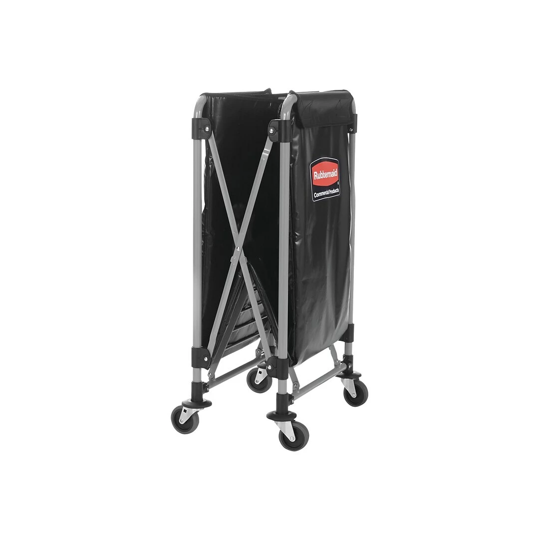 Rubbermaid Commercial Products Executive Series Waste Management Waste Cart, Black Vinyl/Metal (1881750) - Image 2