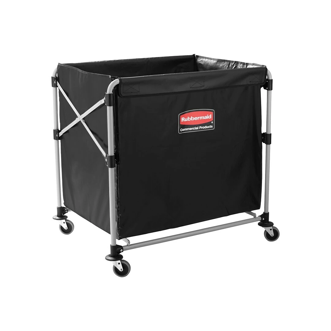 Rubbermaid Commercial Products Executive Series Waste Management Waste Cart, Black Vinyl/Metal (1881750) - Image 3