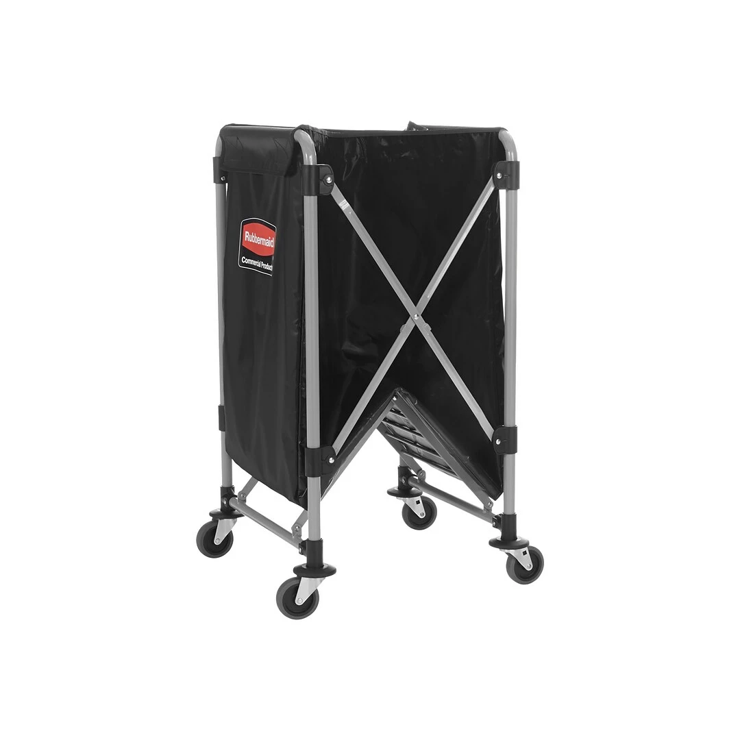 Rubbermaid Commercial Products Executive Series Waste Management Waste Cart, Black Vinyl/Metal (1881750) - Image 5