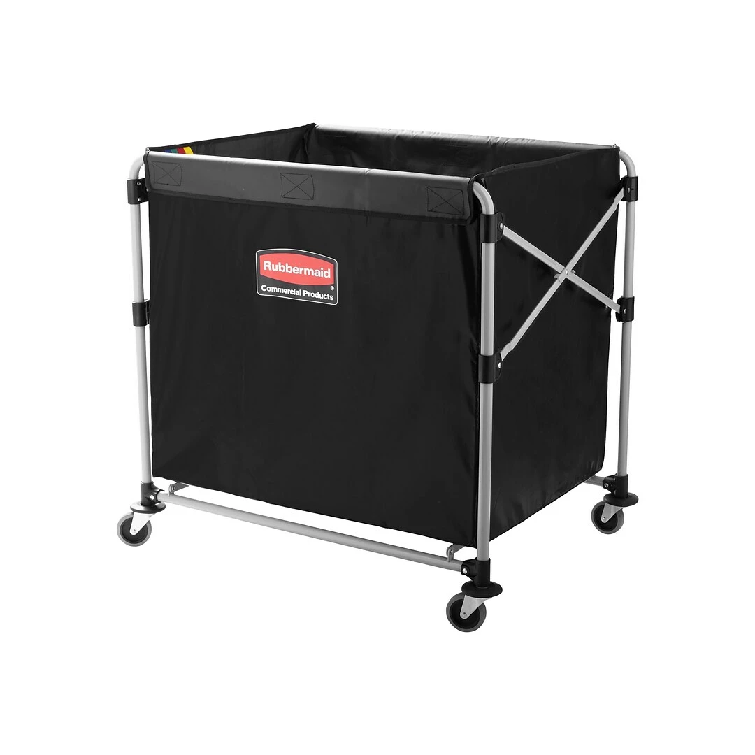 Rubbermaid Commercial Products Executive Series Waste Management Waste Cart, Black Vinyl/Metal (1881750) - Image 7