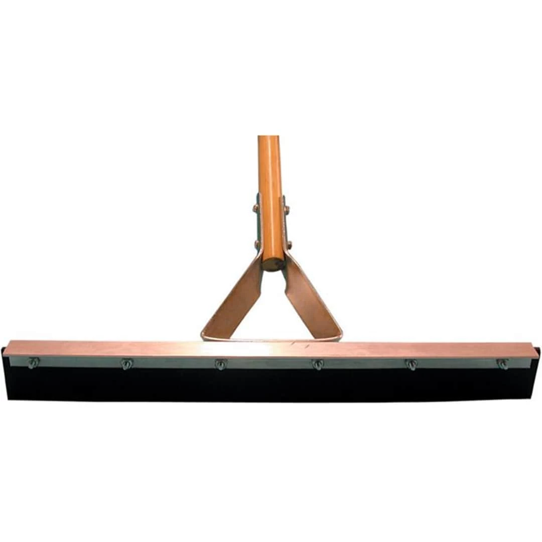 Magnolia Brush Lacquered Wood Handle Straight Driveway Floor Squeegee; 30" 3 Magnolia Brush Lacquered Wood Handle Straight Driveway Floor Squeegee; 30"