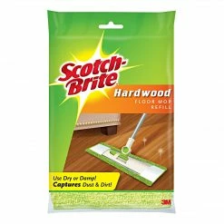 3M Scotch-Brite™ Microfiber Hardwood Floor Mop Refill, Green, 1/Pack (M-005-R)