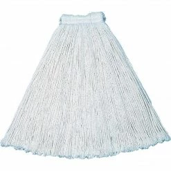 Rubbermaid Cut-End Cotton Mop #32, Economy, White, 12/Ct